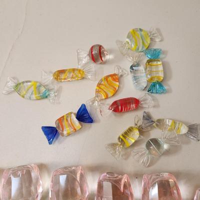 Vintage Hand Blown Glass Candy & Flowers