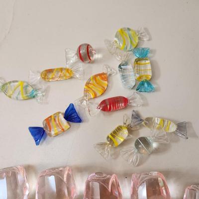 Vintage Hand Blown Glass Candy & Flowers
