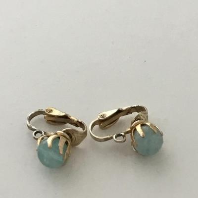 Vintage Hong Kong marked clip on earrings