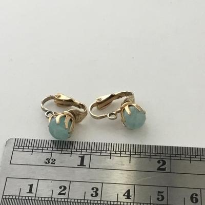 Vintage Hong Kong marked clip on earrings