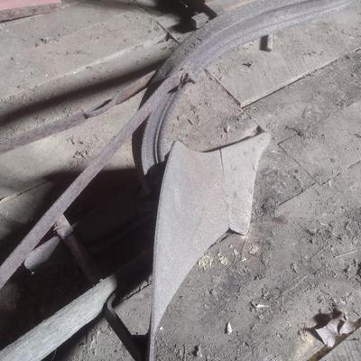 Antique Horse Drawn Single Row Turn Plow for Parts Bad Handle
