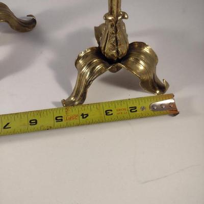 Sale Photo Thumbnail #348: Pair of Brass Candle Stick Holders