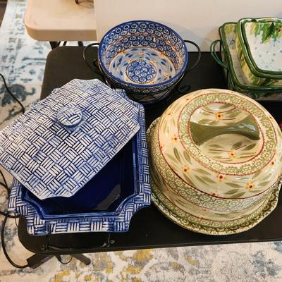 Large Lot of TempTations Temp tations by Tara Serving Dishes , Bowls, Trays