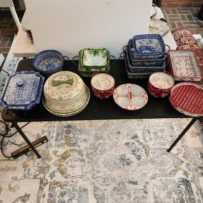 Large Lot of TempTations Temp tations by Tara Serving Dishes , Bowls, Trays