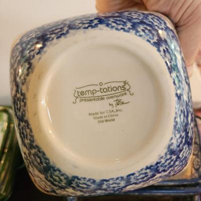 Large Lot of TempTations Temp tations by Tara Serving Dishes , Bowls, Trays