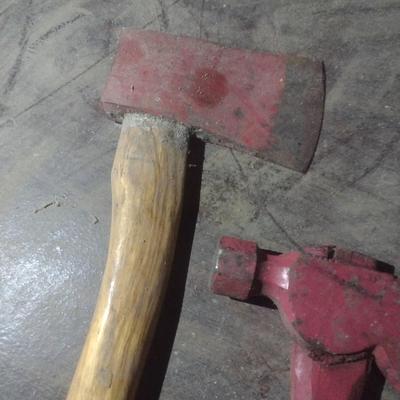 Vintage Hatchet, Shingle Hammer, and Cutting Tool