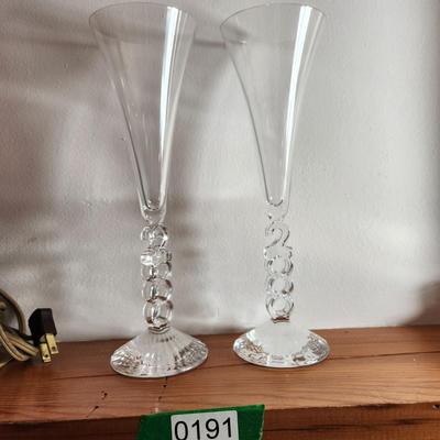 Cristal D'Arques Millennium 2000 Fluted Champagne Glasses