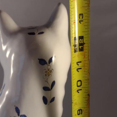 Sale Photo Thumbnail #361: Hand Painted Ceramic Sitting Cat Figurine- Approx 13 3/4" Tall
