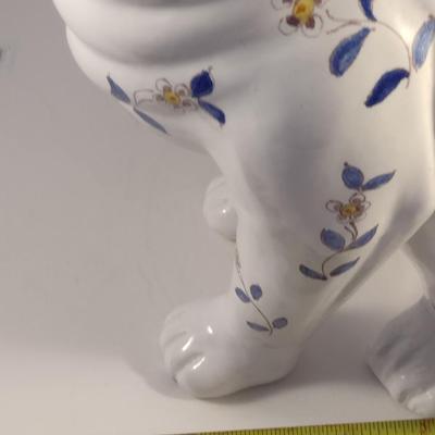 Sale Photo Thumbnail #362: Hand Painted Ceramic Sitting Cat Figurine- Approx 13 3/4" Tall