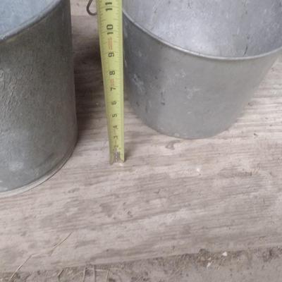 Set of Three Farm Pails and Water Can