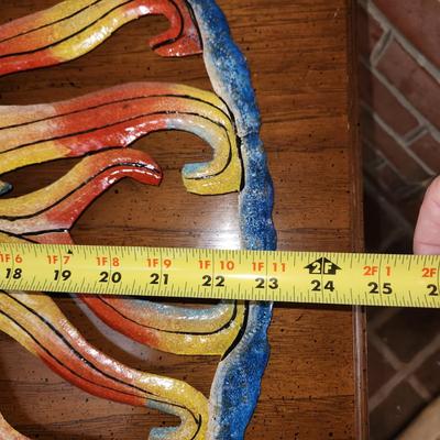 Metal Sun and Wood Moon W Mirror