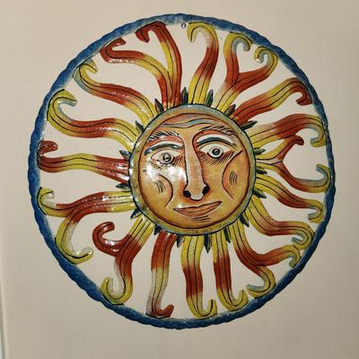 Metal Sun and Wood Moon W Mirror