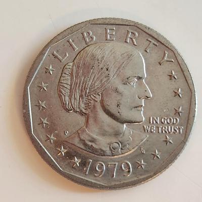 Two Susan B. Anthony Dollar Coins
