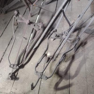 Pair of Metal Frame Vintage Cultivators