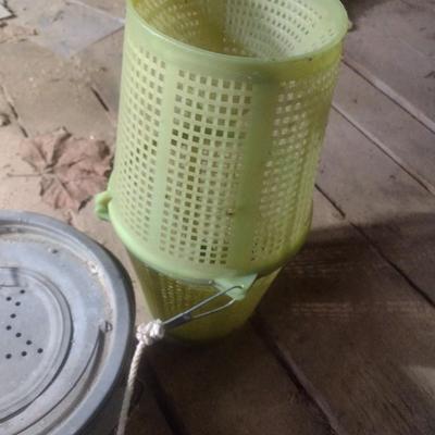 Nice Collection of Galvanized Bait Buckets and More