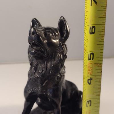Sale Photo Thumbnail #378: Carved Dog Figurine- Approx 6 1/2" Tall.  Possible stone bookend.