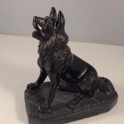 Sale Photo Thumbnail #374: Carved Dog Figurine- Approx 6 1/2" Tall.  Possible stone bookend.