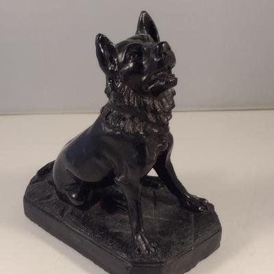 Sale Photo Thumbnail #372: Carved Dog Figurine- Approx 6 1/2" Tall.  Possible stone bookend.