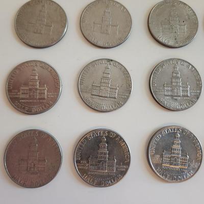 Grouping of Eisenhower Clad Dollars