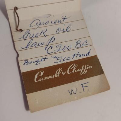 Sale Photo Thumbnail #401: Ancient Greek Oil Lamp Circa 200 B.C..  Curated in Scotland for Cannell & Chaffin.