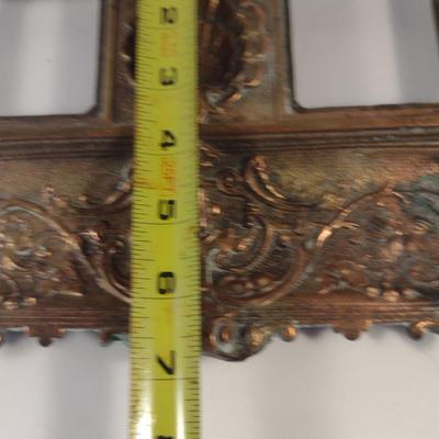 Sale Photo Thumbnail #416: Regency Period Gilt Double Ink Well.  One ink pot has been sealed because of chipping.