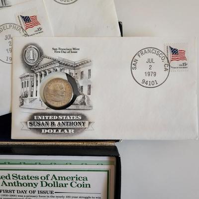 First Day Issue Susan B. Anthony Coins