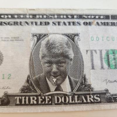 Non-Negotiable $3 Clinton Bill