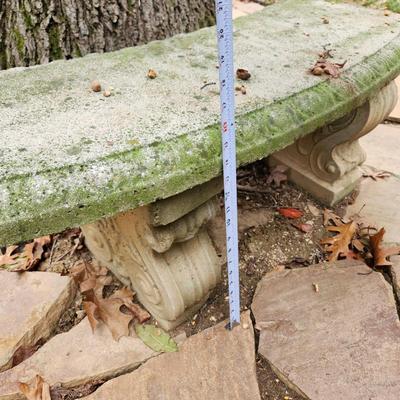 Concrete Round Table w 4 Benches 41" diameter table