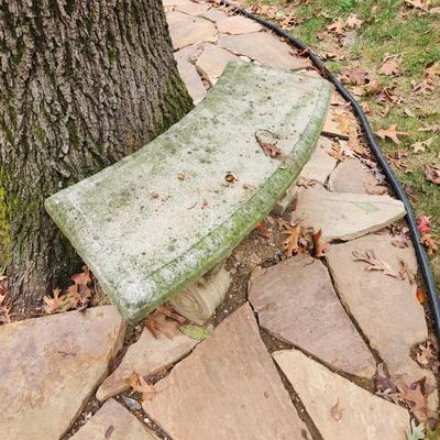 Concrete Round Table w 4 Benches 41" diameter table