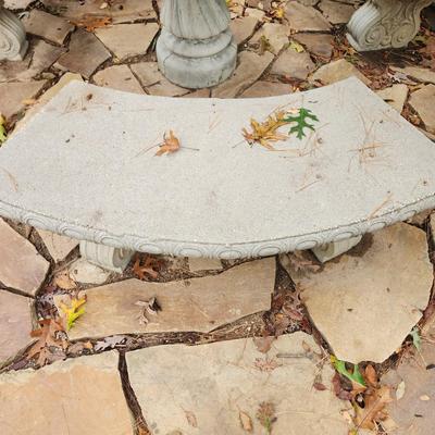 Concrete Round Table w 4 Benches 41" diameter table
