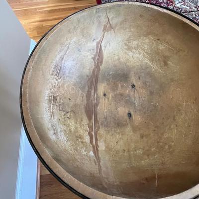 Wooden Dough/Yarn Bowl Mounted on a Wooden Stand (LR-BC)
