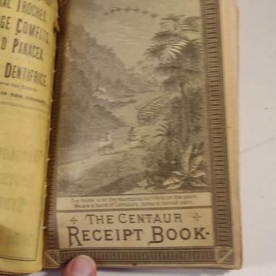 Sale Photo Thumbnail #469: Antique Ransom's Family Receipt Book- Circa 1882.  Please see all pictures for condition.