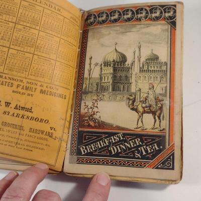 Sale Photo Thumbnail #467: Antique Ransom's Family Receipt Book- Circa 1882.  Please see all pictures for condition.