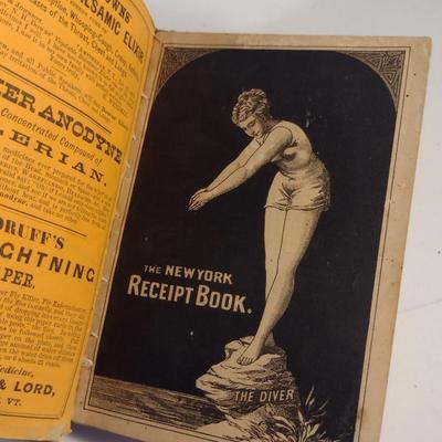 Sale Photo Thumbnail #472: Antique Ransom's Family Receipt Book- Circa 1882.  Please see all pictures for condition.