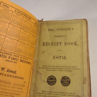 Sale Photo Thumbnail #461: Antique Ransom's Family Receipt Book- Circa 1882.  Please see all pictures for condition.