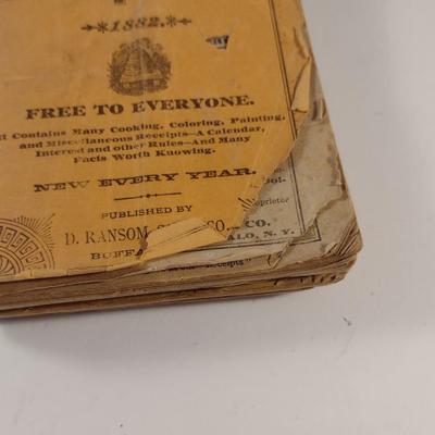 Sale Photo Thumbnail #460: Antique Ransom's Family Receipt Book- Circa 1882.  Please see all pictures for condition.