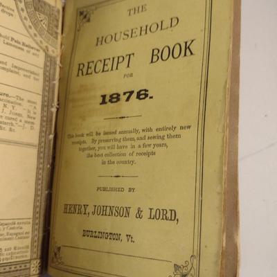 Sale Photo Thumbnail #468: Antique Ransom's Family Receipt Book- Circa 1882.  Please see all pictures for condition.