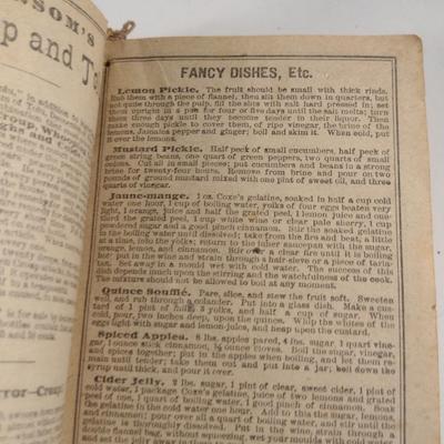 Sale Photo Thumbnail #463: Antique Ransom's Family Receipt Book- Circa 1882.  Please see all pictures for condition.