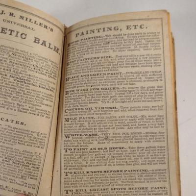 Sale Photo Thumbnail #464: Antique Ransom's Family Receipt Book- Circa 1882.  Please see all pictures for condition.