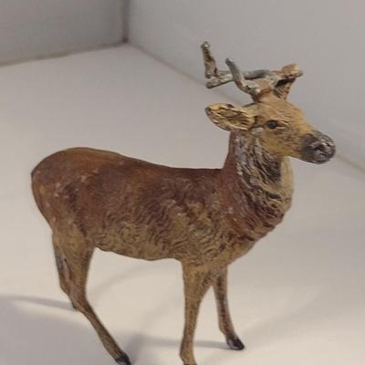 Sale Photo Thumbnail #489: Collection of Vintage Miniature Animal Figurines.  Please see all pictures for condition- dog has missing leg.