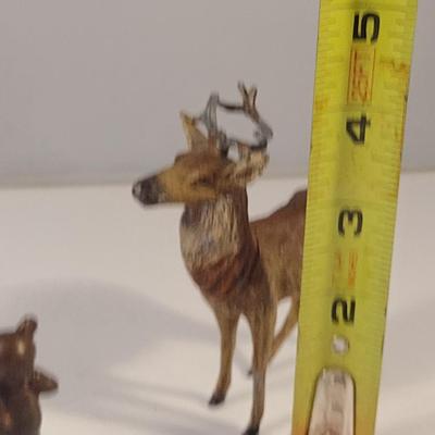 Sale Photo Thumbnail #485: Collection of Vintage Miniature Animal Figurines.  Please see all pictures for condition- dog has missing leg.