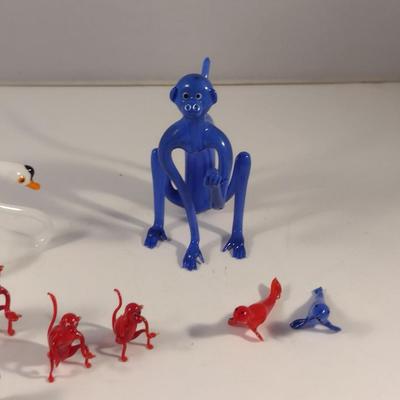 Sale Photo Thumbnail #503: Collection of Antique Miniature Glass Figurines.  Please review pictures carefully- items may have chipping/missing parts.