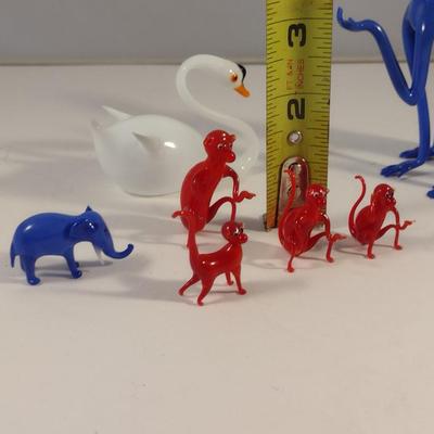 Sale Photo Thumbnail #510: Collection of Antique Miniature Glass Figurines.  Please review pictures carefully- items may have chipping/missing parts.