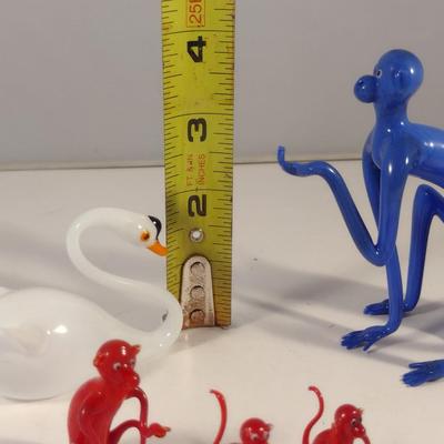 Sale Photo Thumbnail #509: Collection of Antique Miniature Glass Figurines.  Please review pictures carefully- items may have chipping/missing parts.