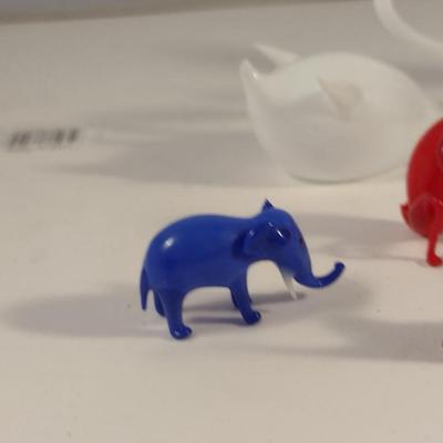 Sale Photo Thumbnail #507: Collection of Antique Miniature Glass Figurines.  Please review pictures carefully- items may have chipping/missing parts.