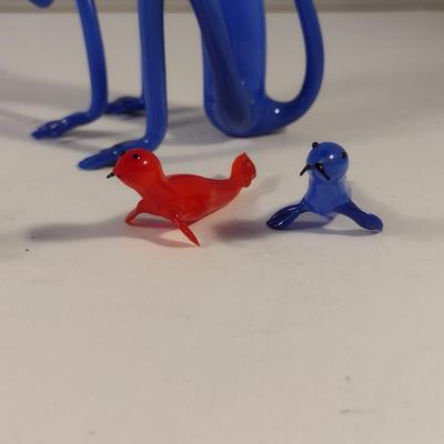 Sale Photo Thumbnail #505: Collection of Antique Miniature Glass Figurines.  Please review pictures carefully- items may have chipping/missing parts.