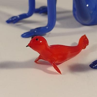 Sale Photo Thumbnail #511: Collection of Antique Miniature Glass Figurines.  Please review pictures carefully- items may have chipping/missing parts.