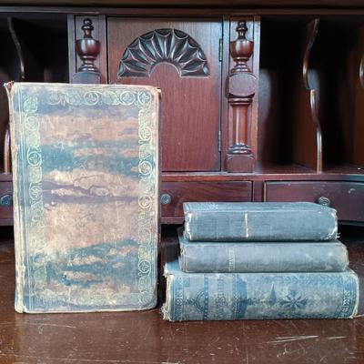 LOT 10: Silas Andrus Publishing Bible 1828, American Bible Society Bible 1884, The New Testament 1870 & The New Testament 1853