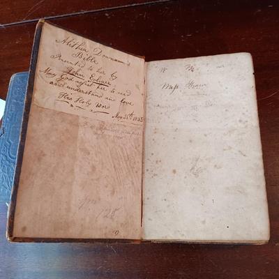 LOT 10: Silas Andrus Publishing Bible 1828, American Bible Society Bible 1884, The New Testament 1870 & The New Testament 1853