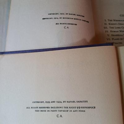 LOT 12: Set of (6) Rafael Sabatini Novels 1921 - 1936